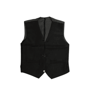 Formal Smart Waistcoat (Black) for Boys – Classic Nepali Outfit