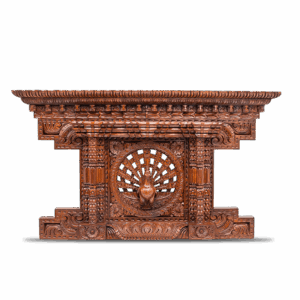Peacock Window Wooden Aankhijhyal – Traditional Handcrafted (61cmx35cm)