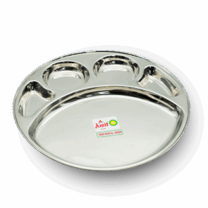 Stainless Steel 5-Compartment Thali Plate