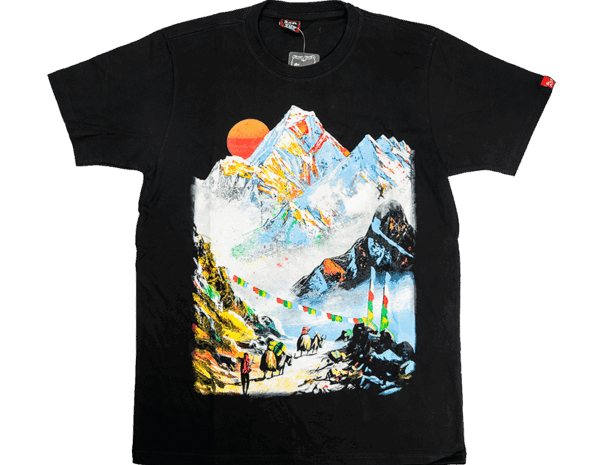 Cotton Nepali T-shirt mountain