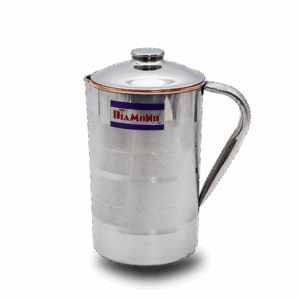 Copper Stainless Steel Water Jug | Hammered Jug 2L