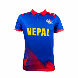 Nepal Cricket Jersey – Half Sleeve T-Shirt | Blue/Red