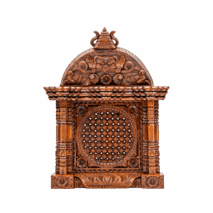 Handcrafted Wooden Carved Aankhi Jhyal | 37cmx26cm