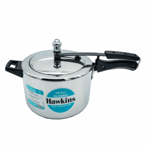 Hawkins Triply Stainless Steel Pressure Cooker – Gas & Induction Compatible | 1.5L to 5L