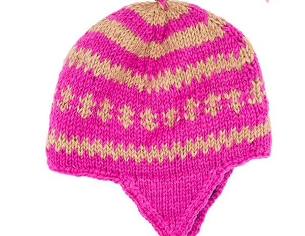 Earflap Hat Pink Earflap Hat Pink